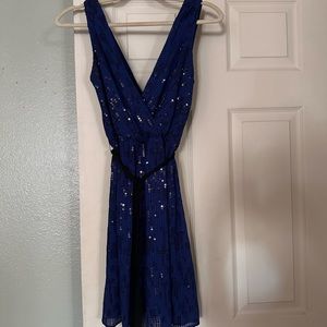 Express blue party dress